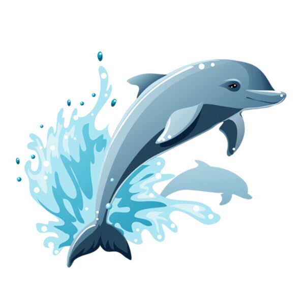 Dolphin with wave Thumbnail